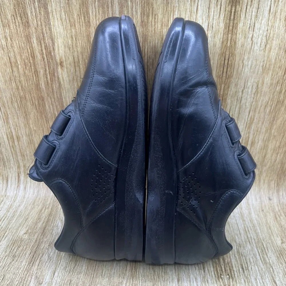 SAS VTO Walking Shoes Men's Size 10.5 WW Black Leather Hook and Loop Made in USA